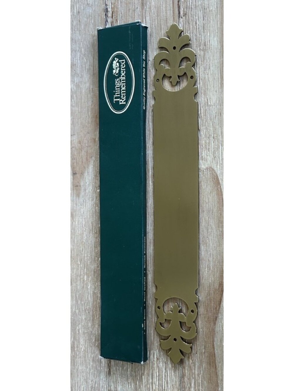Things Remembered Solid Brass Push Plate Door Plate Made In Spain NEW